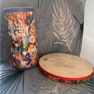 2 REMO Kids Percussion Konga & Hand FiberSkyn Drum SET